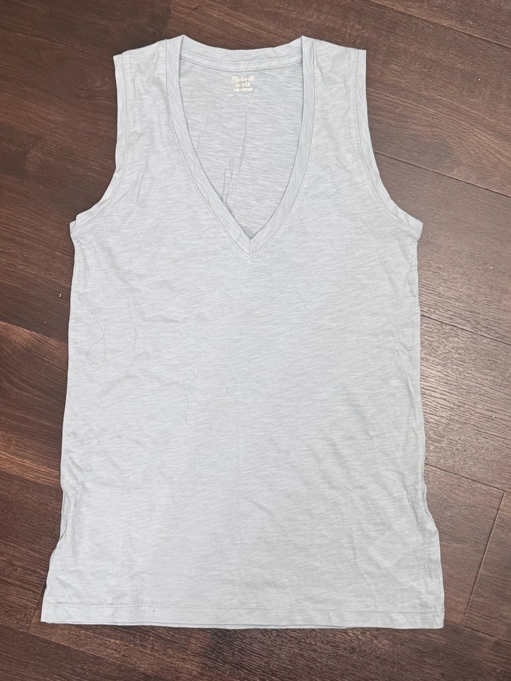 Madewell Light Blue V-Neck Tank Top